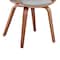 Armen Living Adalyn Gray Faux Leather and Walnut Wood Dining Room Accent Chair LCADCHWAGR - alternate 3
